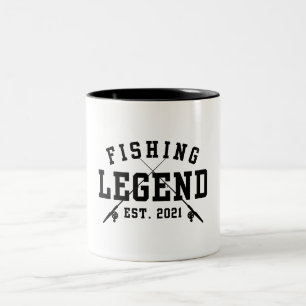 Tasse 2 Couleurs Légende de la pêche établie 2021