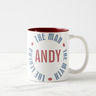 Tasse 2 Couleurs Légende de mythe d'homme d'Andy personnalisable
