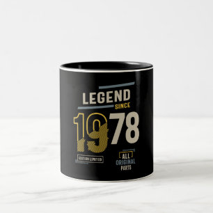 Tasse 2 Couleurs Légende depuis 1978 45 anniversaire