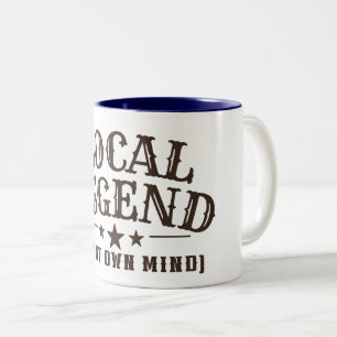 Tasse 2 Couleurs Légende Locale (Dans Ma Propre Tête) Graphique Wes