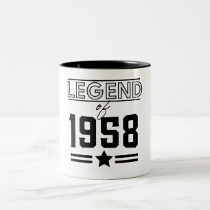 Tasse 2 Couleurs Légende Vintage de 1958