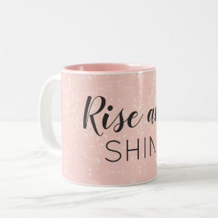 Tasse 2 Couleurs Légère montée du texte personnalisé et étince