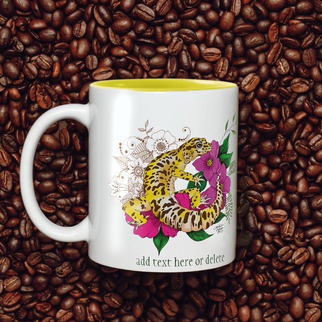 Tasse 2 Couleurs Léopard jaune Gecko Vert (Créateur téléchargé)