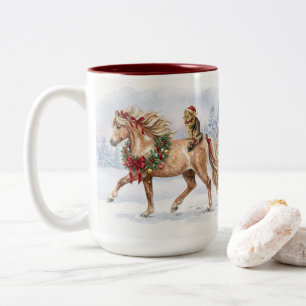 Tasse 2 Couleurs L'équipe de Noël - Maggie et Nari