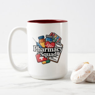Tasse 2 Couleurs 'L'équipe de pharmacie'.