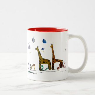 Tasse 2 Couleurs Les animaux de Noé