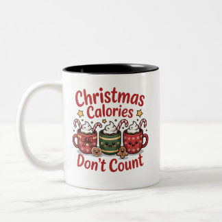 Tasse 2 Couleurs les calories de noël ne comptent pas