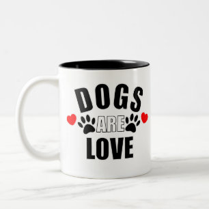 Tasse 2 Couleurs Les chiens sont amoureux