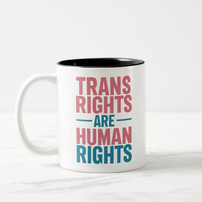Tasse 2 Couleurs Les droits transgenres sont une fierté transgenre  (Gauche)