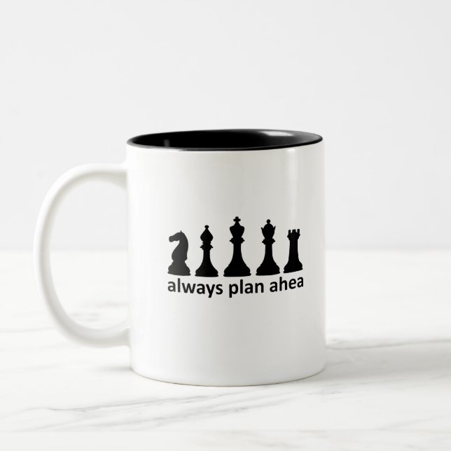 Tasse 2 Couleurs Les échecs planifient toujours l'avance (Gauche)