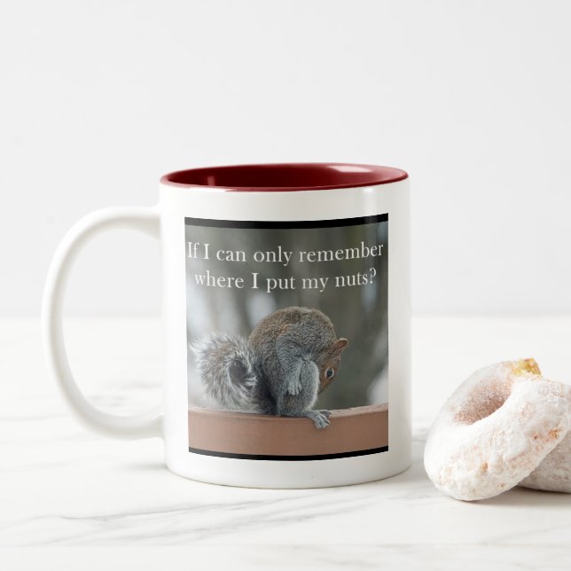 Tasse 2 Couleurs Les écureuils ne se souviennent pas ? (Avec donut)