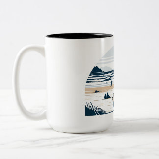 Tasse 2 Couleurs Les enfants jouent - banquette de plage