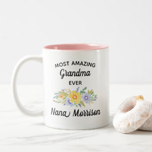 Tasse 2 Couleurs Les fleurs d'aquarelle les plus Extraordinaires de
