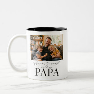 Tasse 2 Couleurs Les gens que j'aime m'appellent Papa Cadeau Photo