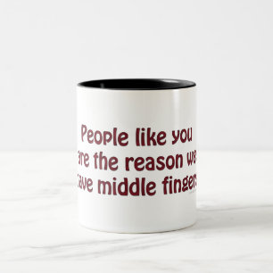 Tasse 2 Couleurs Les gens vous aiment des doigts