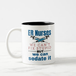 Tasse 2 Couleurs Les infirmières de l'urgence, on ne peut pas rép