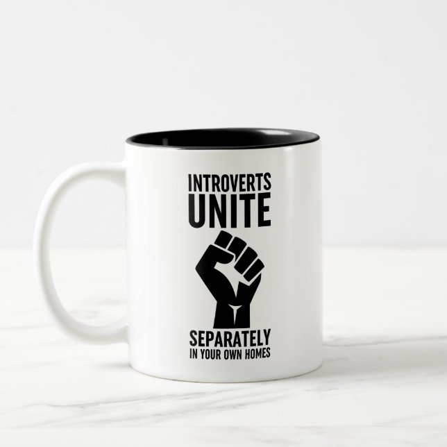 Tasse 2 Couleurs Les Introvertis S'Unissent Séparément Dans Vos Pro (Gauche)
