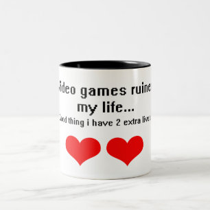Tasse 2 Couleurs Les jeux vidéo ont ruiné ma vie…