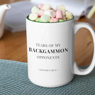 Tasse 2 Couleurs Les larmes amusantes de mes adversaires de backgam