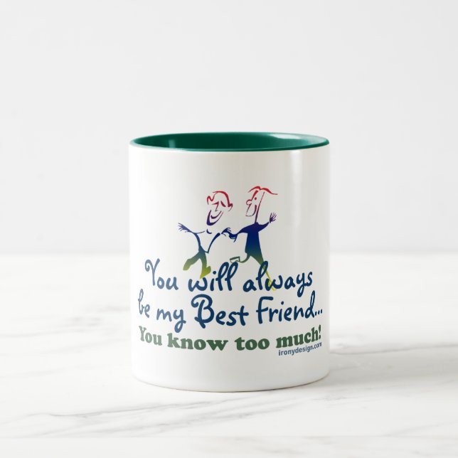 Tasse 2 Couleurs Les meilleurs amis sait (Centre)