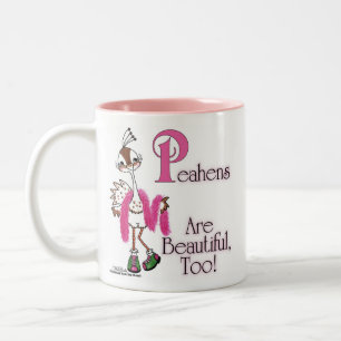 Tasse 2 Couleurs Les Peahens Sont Aussi Beaux !