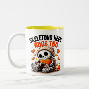 Tasse 2 Couleurs Les squelettes ont aussi besoin de câlins Trop mig