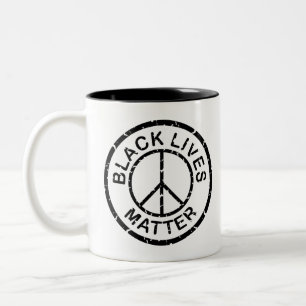Tasse 2 Couleurs les vies noires sont un signe de paix