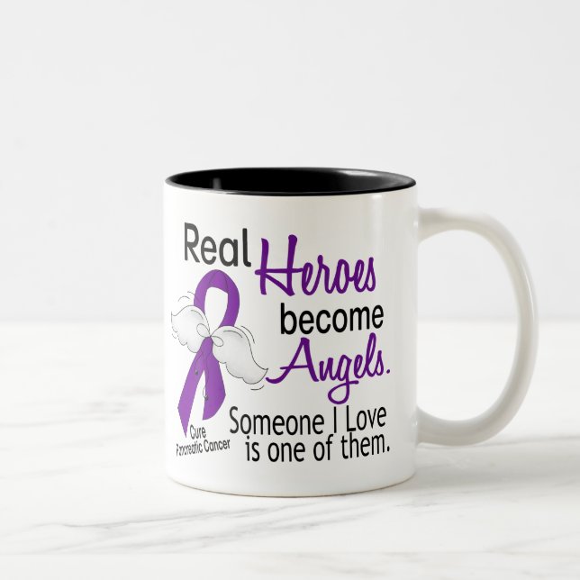 Tasse 2 Couleurs Les vrais héros deviennent Cancer pancréatique (Droit)