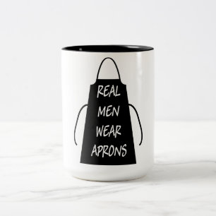 Tasse 2 Couleurs Les vrais hommes portent des tabliers (noirs)