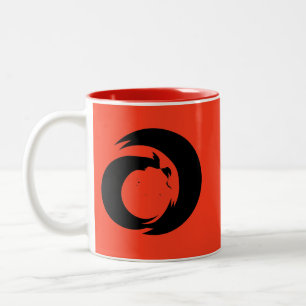 Tasse 2 Couleurs Lettre stylisée "A" Monogramme Art moderne