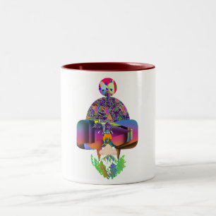 Tasse 2 Couleurs Leurs Yeux Regardaient DIEU Nouveauté Blanc