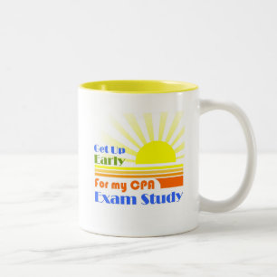 Tasse 2 Couleurs Levez l'étude tôt d'examen de CPA