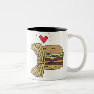 Tasse 2 Couleurs L'hamburger aime des fritures