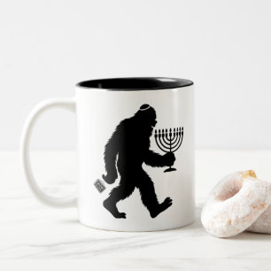 Tasse 2 Couleurs L'Humour juif Bigfoot Hanoukka Chanukah Hilarié