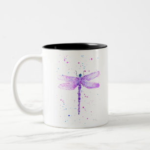 Tasse 2 Couleurs libellule violette mignonne ceigne d'animal mignon