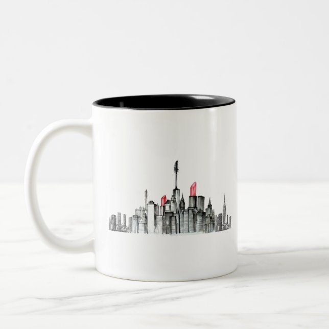 Tasse 2 Couleurs Ligne Sky de maquillage (Gauche)