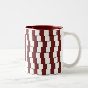 Tasse 2 Couleurs Lignes déroutantes Bordeaux
