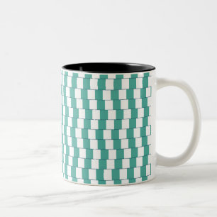 Tasse 2 Couleurs Lignes turquoises déroutantes