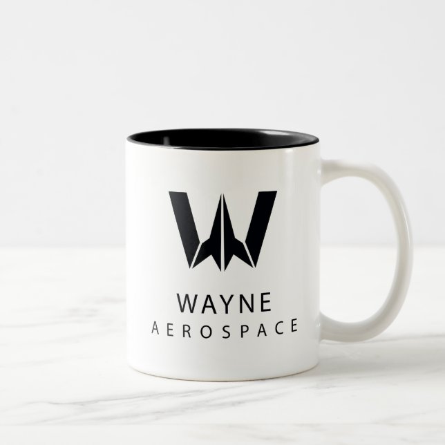 Tasse 2 Couleurs Ligue de Justice | Logo Wayne Aerospace (Droit)