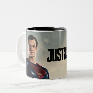 Tasse 2 Couleurs Ligue de Justice Superman Sur Le Champ De Batail