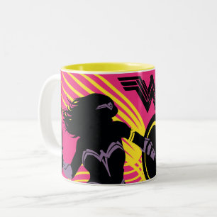 Tasse 2 Couleurs Ligue de Justice   Wonder Woman Icon Silhouette