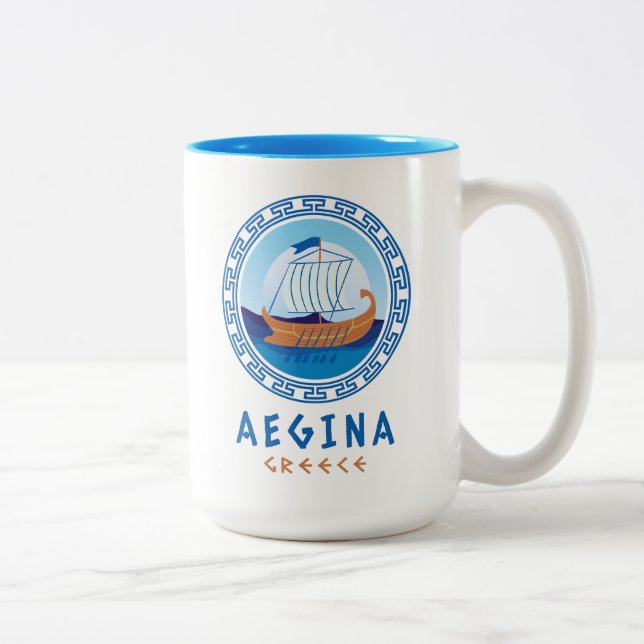 Tasse 2 Couleurs L'île d'Aegina (Droit)