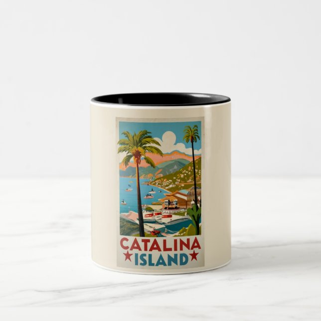 Tasse 2 Couleurs L'île de Catalina (Centre)