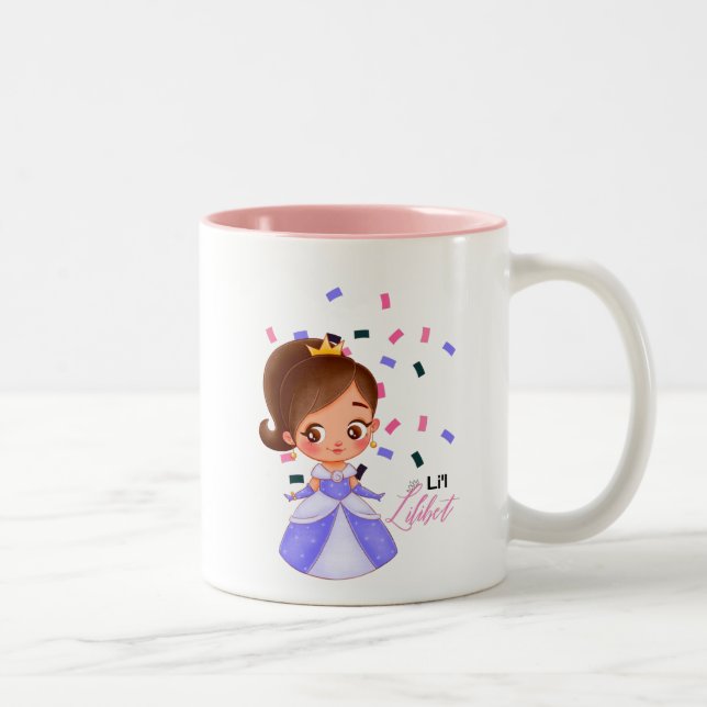 Tasse 2 Couleurs Lilibet Nommé Cadeaux Princesse Violet pour Filles (Droit)