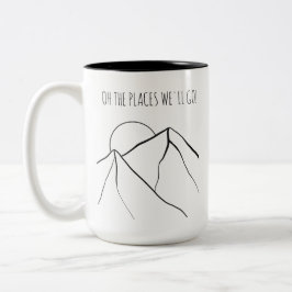 Tasse 2 Couleurs Line Art Mountains | Oh les endroits où nous irons