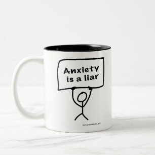 Tasse 2 Couleurs L'inquiétude est un menteur