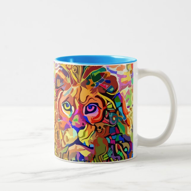 Tasse 2 Couleurs Lion (Droit)
