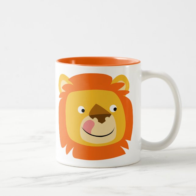 Tasse 2 Couleurs Lion caricature doux Yummy (Droit)