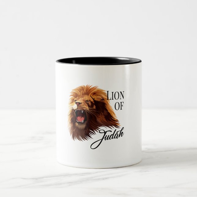 Tasse 2 Couleurs Lion de Juda Evangélique Biblique Chrétienne (Centre)