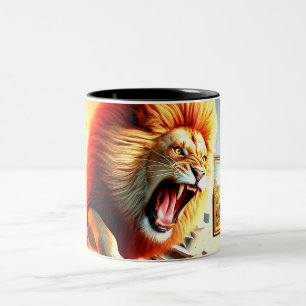 Tasse 2 Couleurs Lion fou